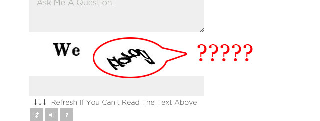 old recaptcha that was hard to read