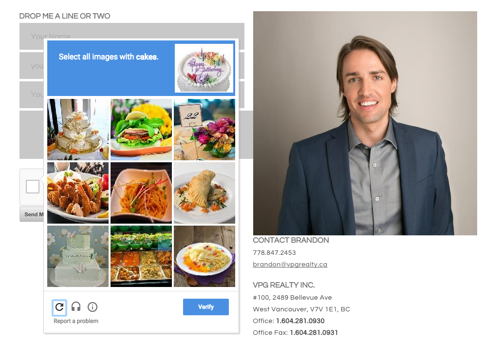 anti spam measure for real estate websites
