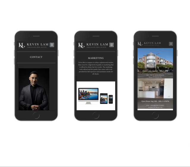 Mobile Responsive Real Estate Website Design for Kevin Lam