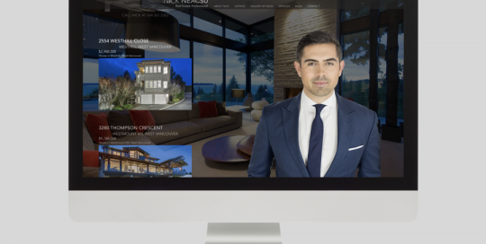 Nick Neacsu real estate agent website design desktop display