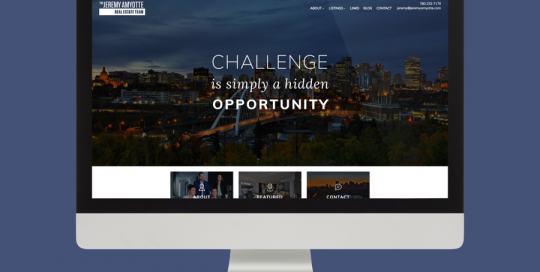 Jeremy Amyotte Portfolio Feature Image Desktop website design display