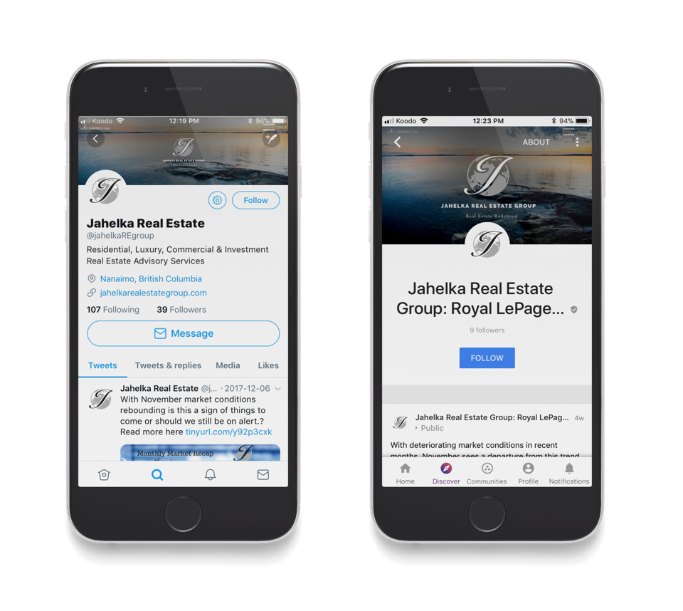Jahelka Real Estate Group website design