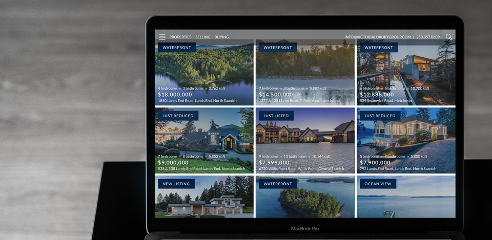 VLG MacBook Mockup Victoria Real Estate Website Realtor