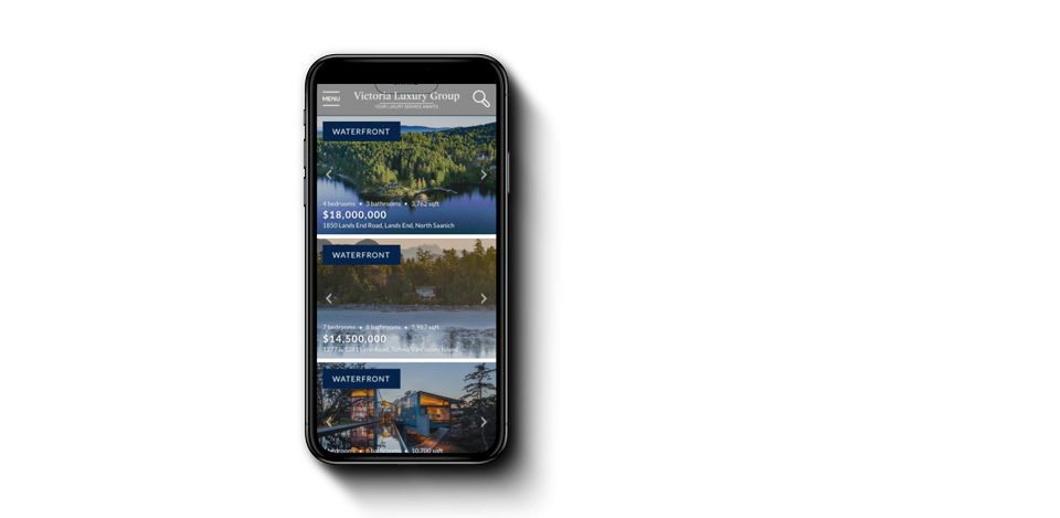 VLG iPhone Mockup Victoria Real Estate Website Realtor