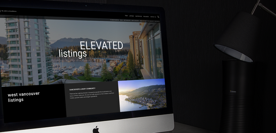 Bilash and Charron iMac Mockup Vancouver Real Estate