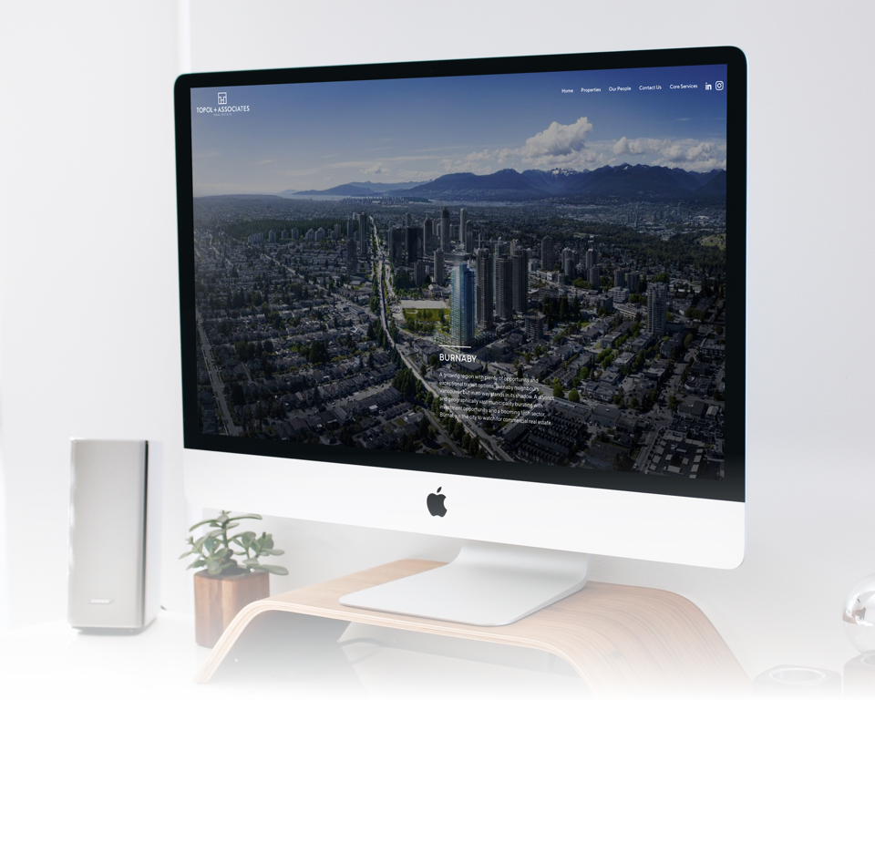 Topol and Associates real Estate website imac