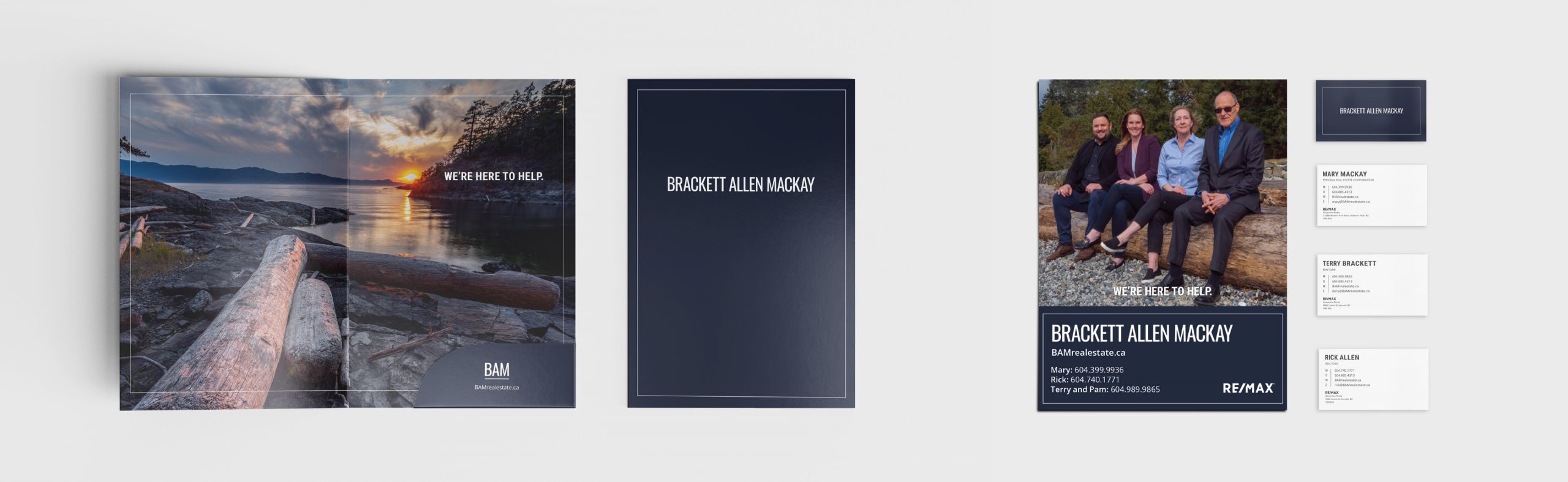 Business cards, folders & team intro design, on-point with their branding