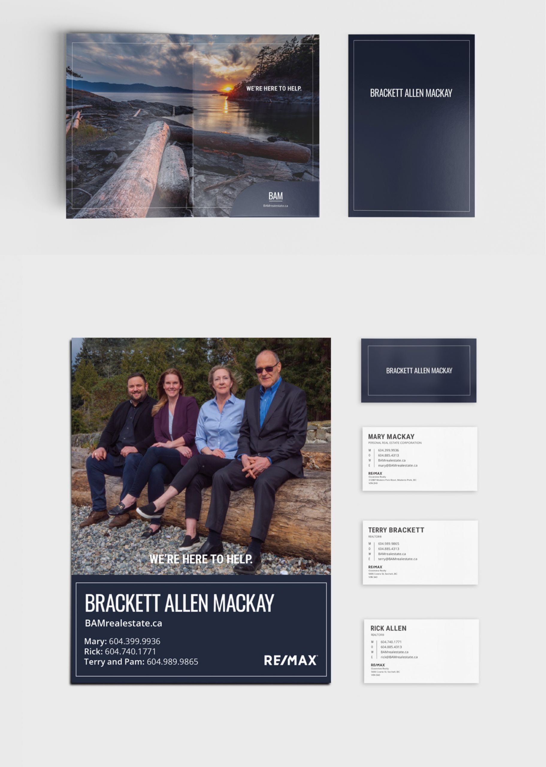 Business cards, folders & team intro design, on-point with their branding