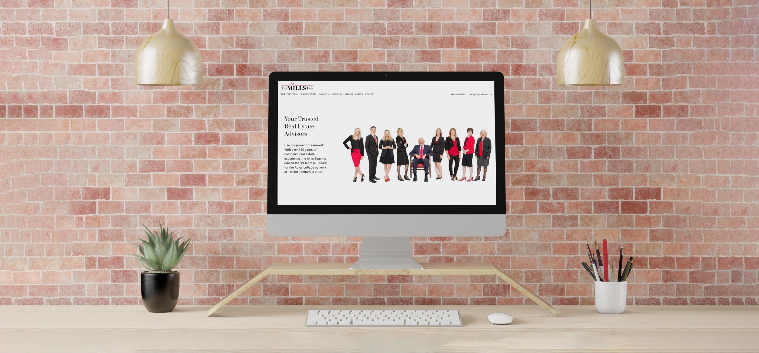 The Mills Team's About Us page.