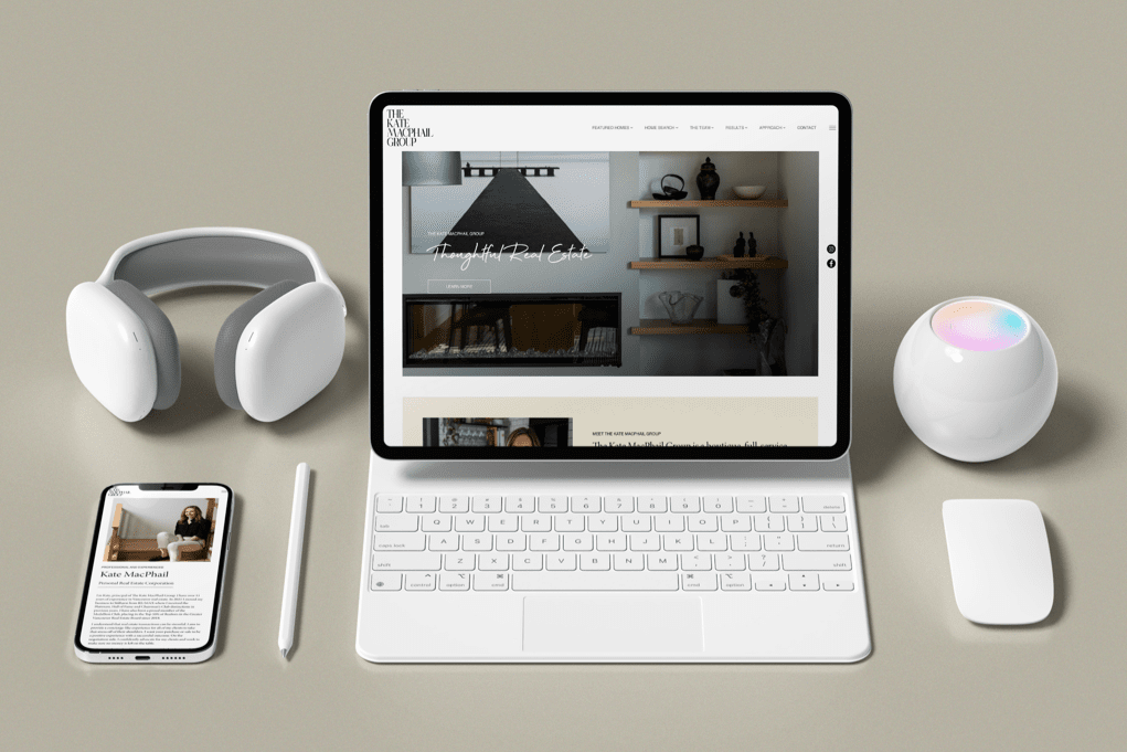 Fully custom designed to adhere to Kate MacPhail's existing brand