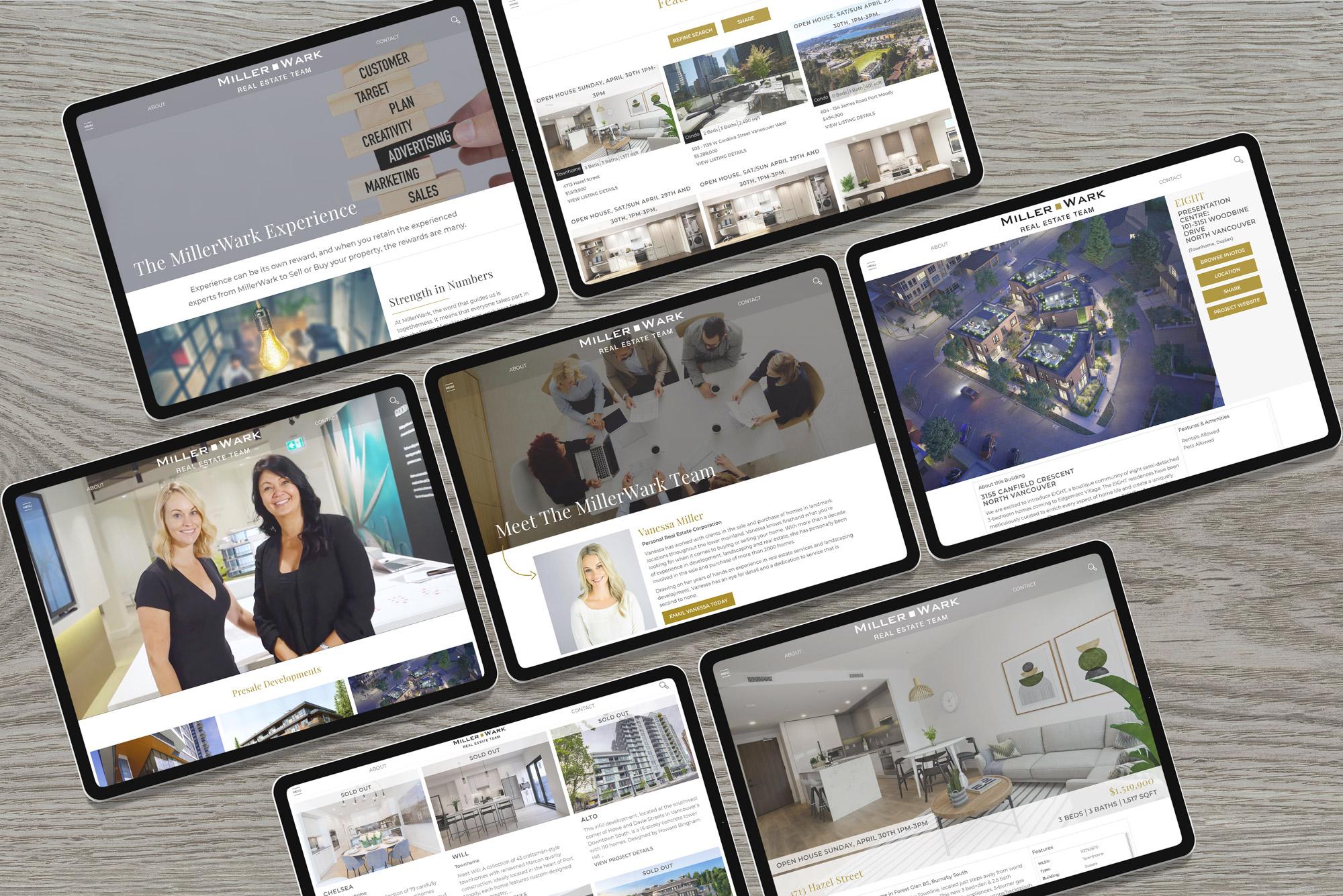 MillerWark Website Showcase Miller Wark team website with Oakwyn branding colours on buttons and headers