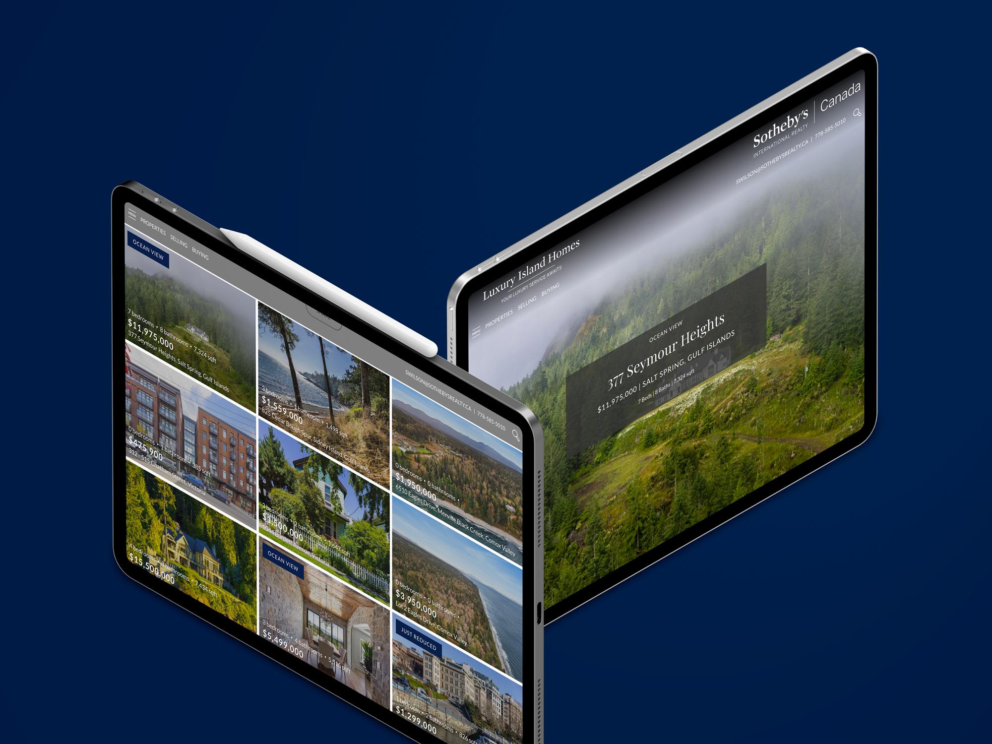 Custom Designed Website with Sotheby's Branding for Shane Wilson