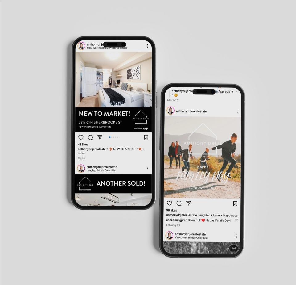 AnthonyDrlje_SocialMediaTemplate Anthony Drlje promotes his online presence using powerful Instagram social media templates.