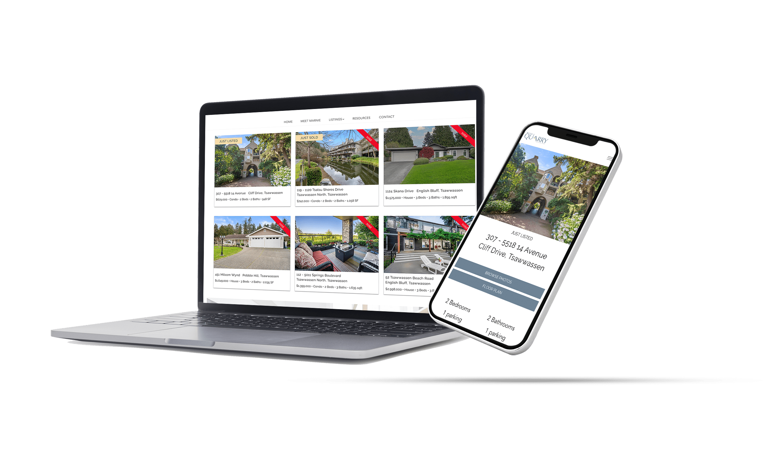 Listing gallery and listing detail pages are designed to look great on desktop, laptop and mobile