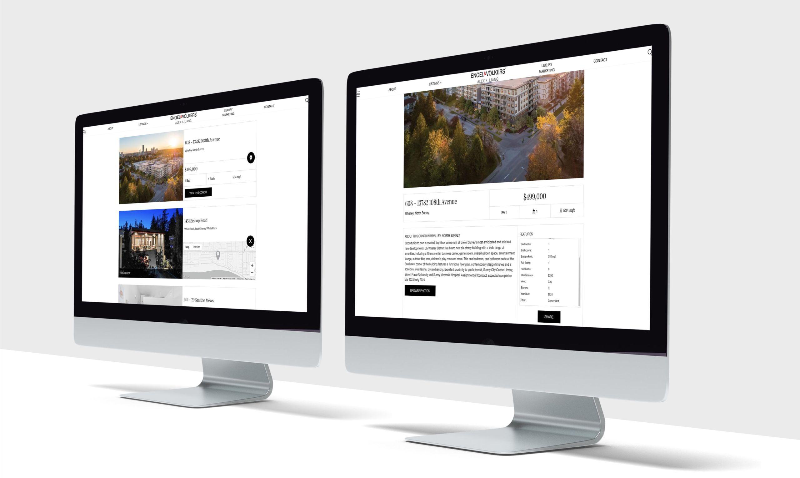 Design showcase of our MLS® IDX powered platform for native Reciprocity listing display