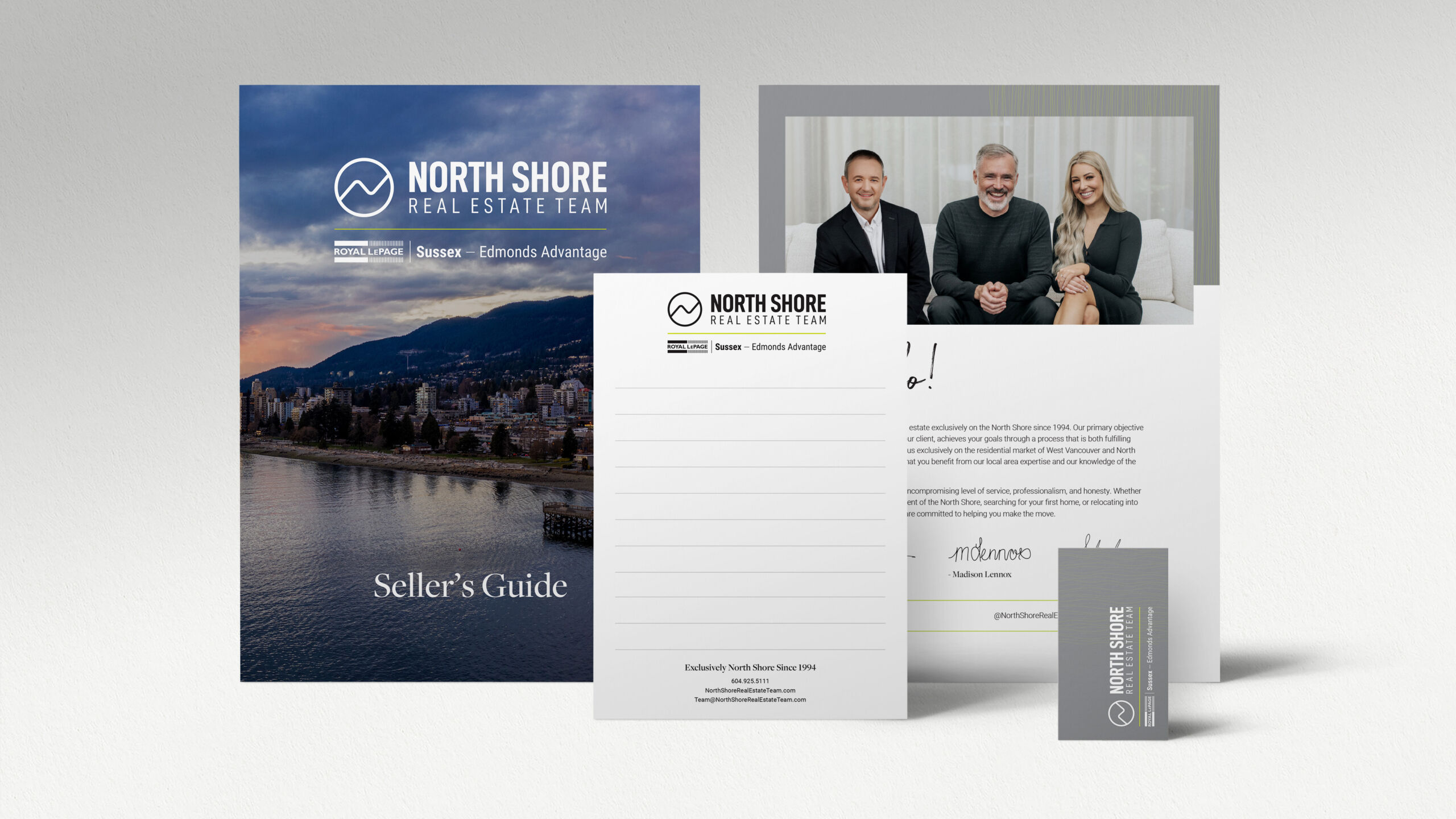 north-shore-covers-stationery Buyers guide and listing presentation design for Iain Edmonds