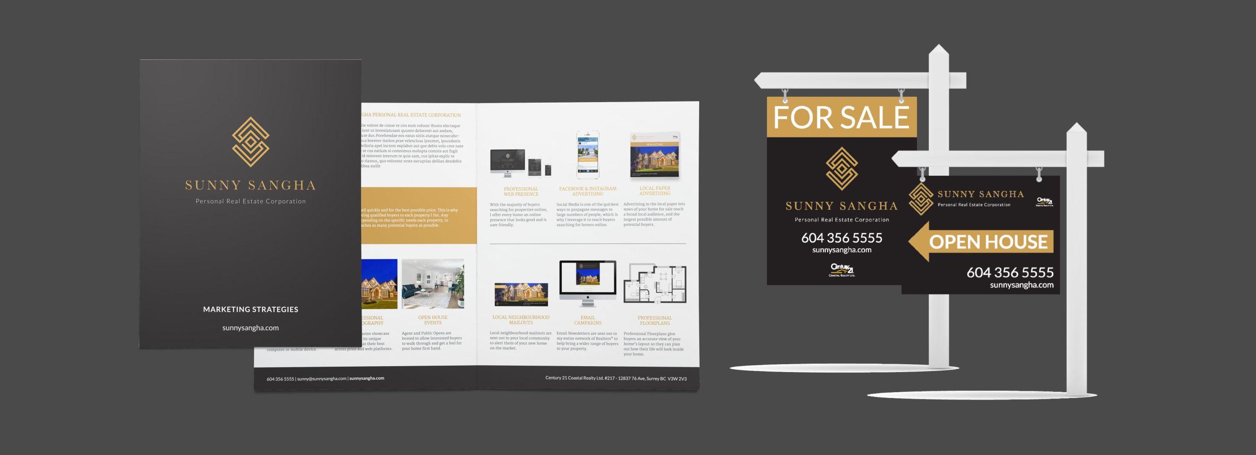 Listing presentation and signage design to help with their marketing