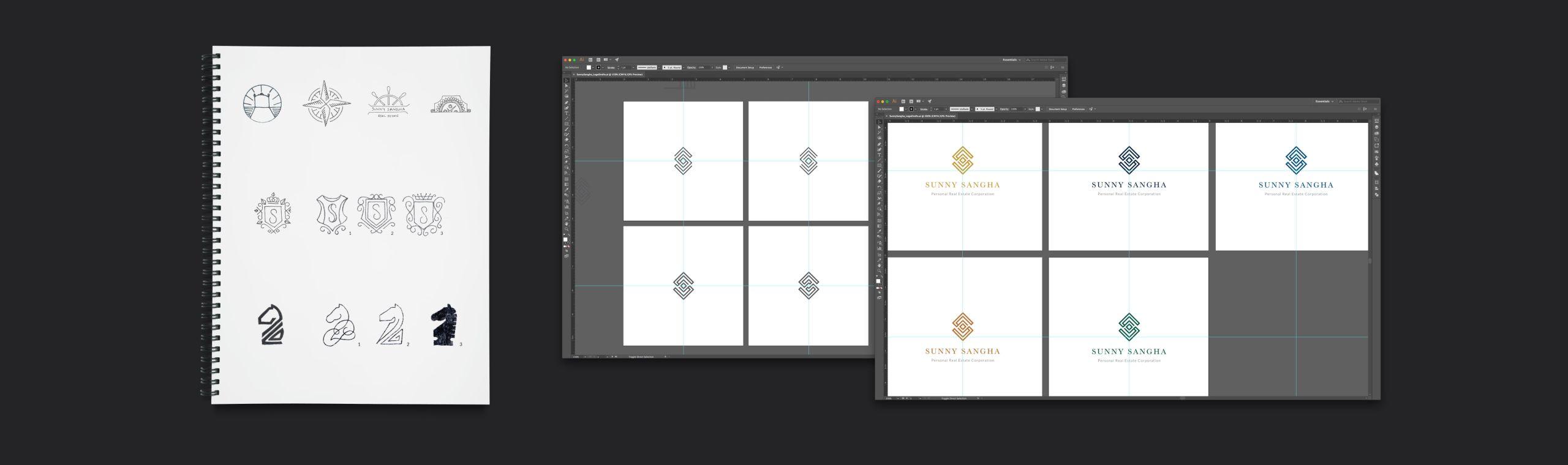 How we hand-sketch our custom logo designs