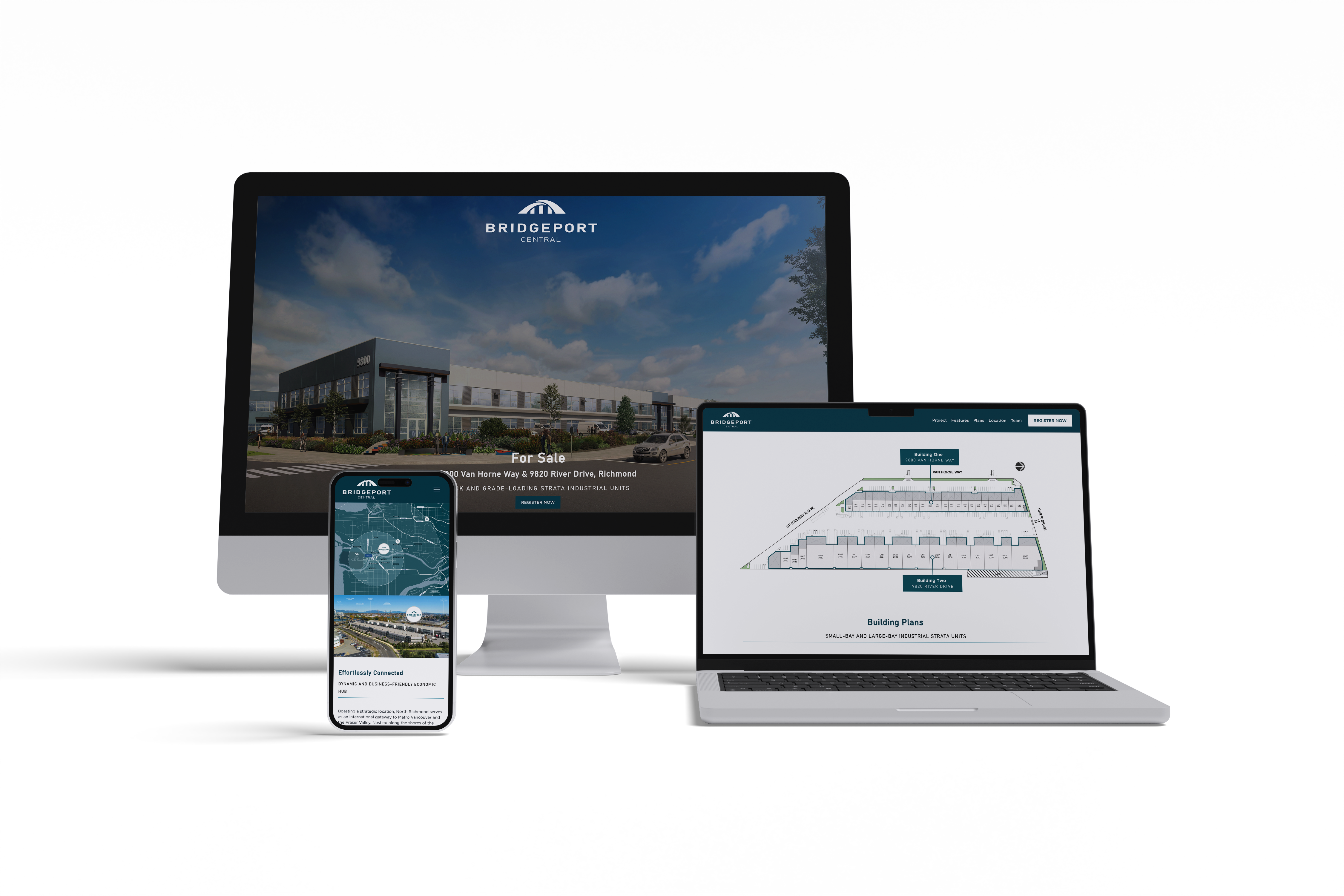 Bridgeport Central Bridgeport Central Website Mockups on multiple devices