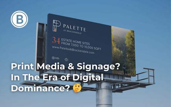Billboard sign design for real estate development