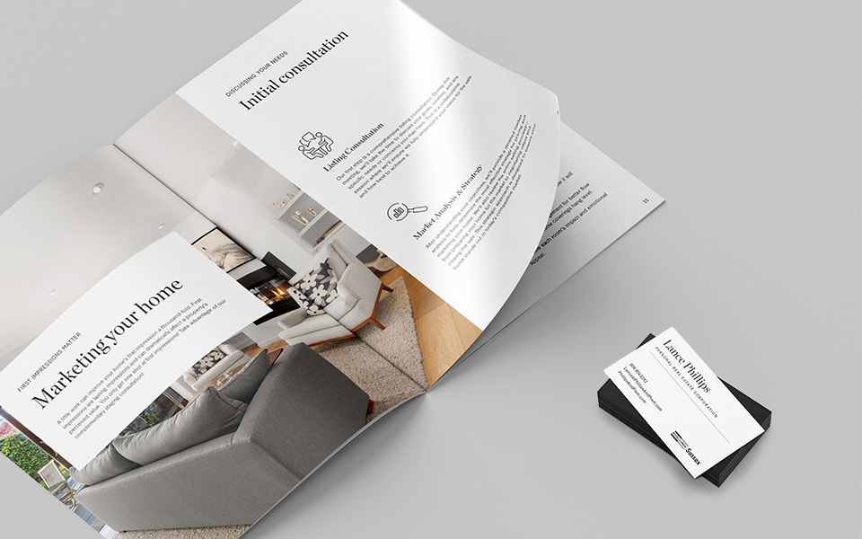 Custom listing presentation designed, exclusively for Phillips & Prem. Branded to perfection, not from a template. 