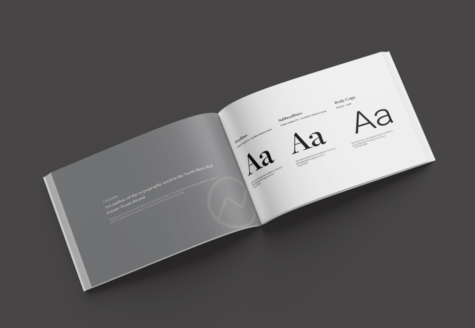 Modern, sophisticated typography scheme for brand identity, a critical part of branding