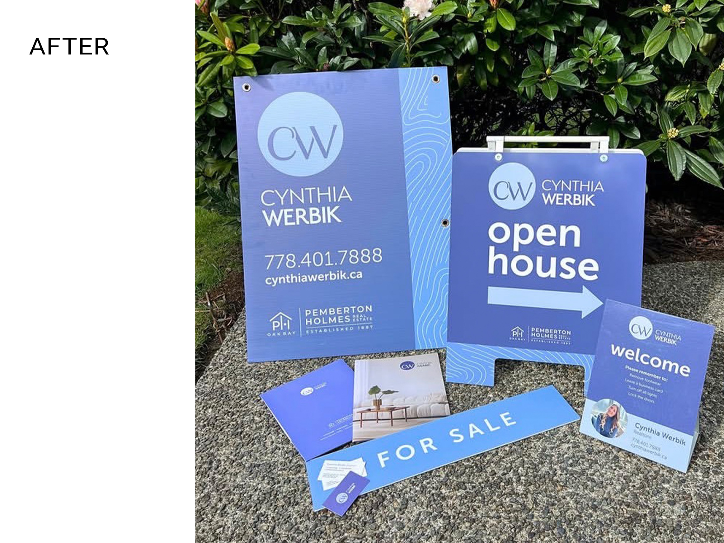redesigned signs, listing presentations and brand for Victoria real estate agent