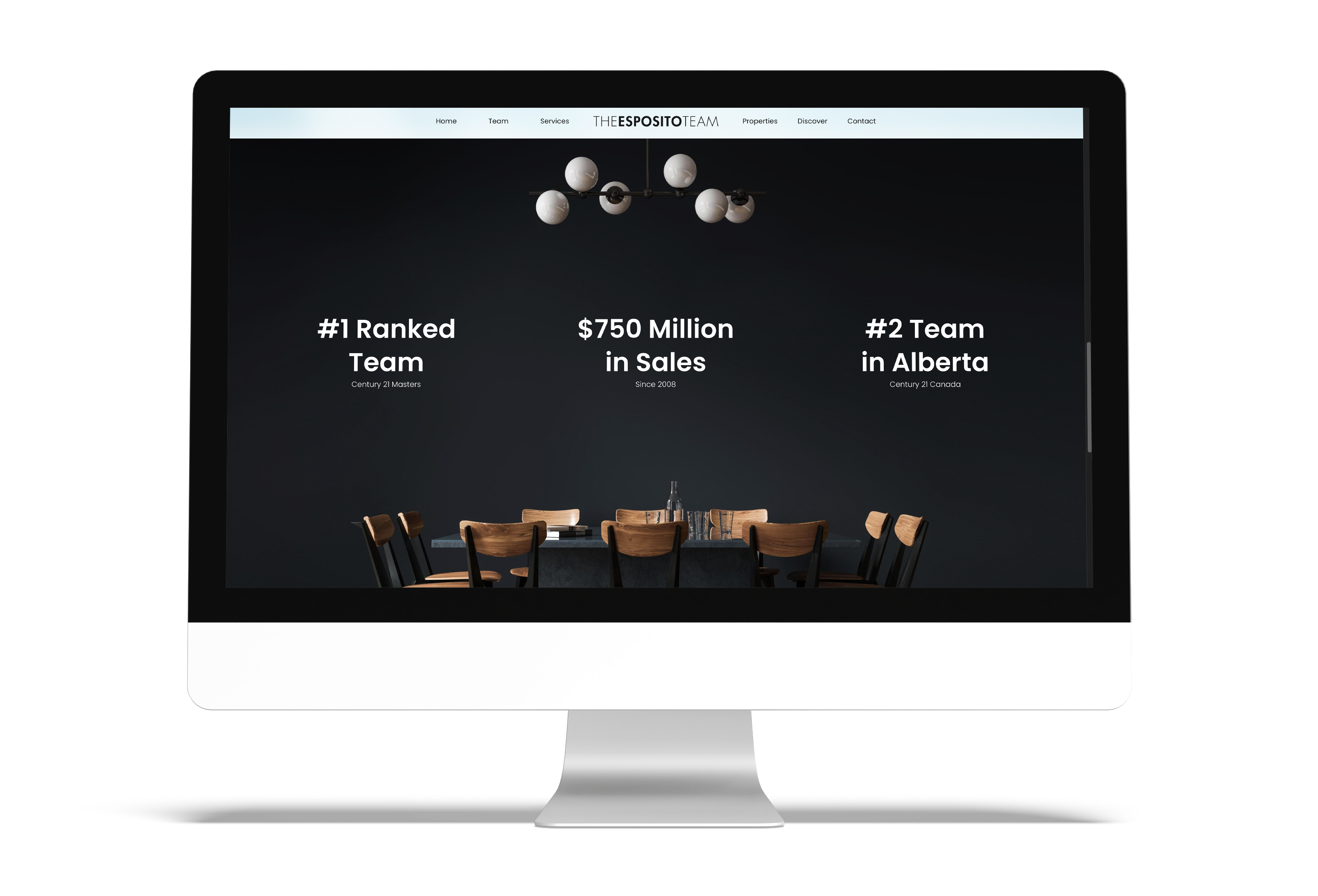 Custom designed experience section home page of Edmonton real estate team website