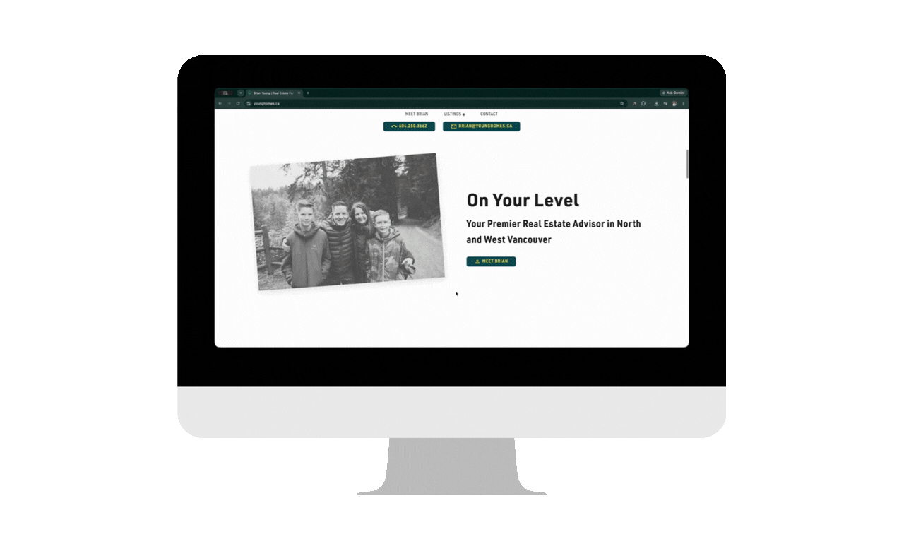 Real Estate Website Designed With Photo Stack Agent Bio Animation